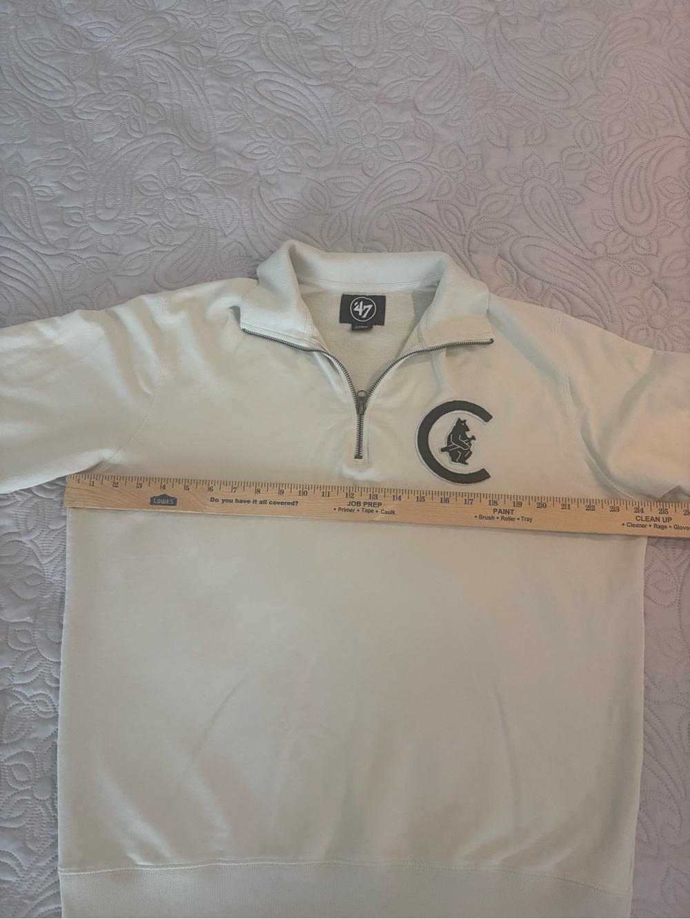 Chicago Cubs Retro Logo (1911-1912) 1/4 Zip Sweatshirt by ‘47 - Picture 5 of 7